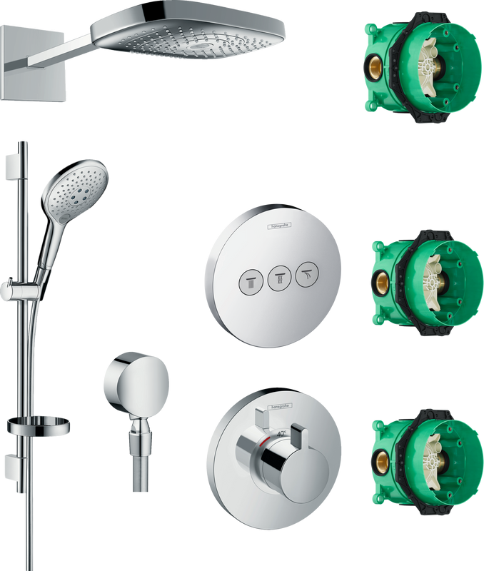 Душевой комплект Hansgrohe Raindance Select E 300 (3 jet) 26468000 + 27802000 + 27506000 + 15741000 + 15745000