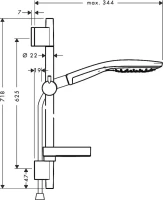 Душевой комплект Hansgrohe Raindance Select E 300 (3 jet) 26468000 + 27802000 + 27506000 + 15741000 + 15745000