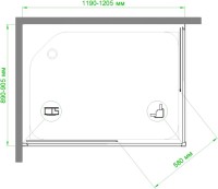 Душевой уголок Royal Bath HPD RB9120HPD-T-BL 120x90