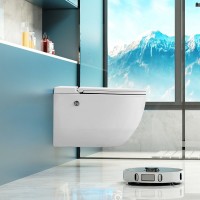 Унитаз подвесной Abber Bequem AC1108P безободковый, с микролифтом, белый