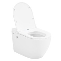 Унитаз подвесной Abber Bequem AC1108P безободковый, с микролифтом, белый