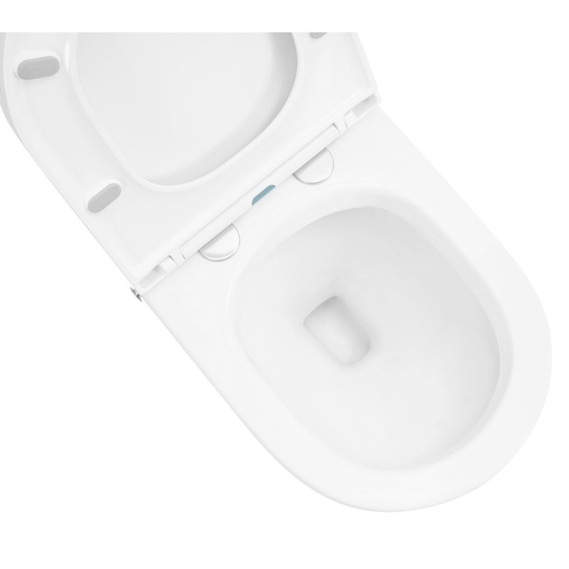 Унитаз подвесной Abber Bequem AC1108P безободковый, с микролифтом, белый