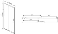 Душевая дверь в нишу Vincea Garda VDS-1G135CL 135 см, профиль хром, стекло прозрачное