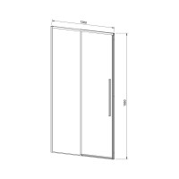 Душевая дверь в нишу Vincea Slim-N VDS-4SN120CLG 120 см, профиль брашированное золото, стекло прозрачное