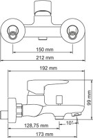 Смеситель для ванны с душем Wasserkraft Vils 5601