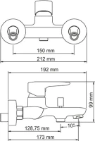 Смеситель для ванны с душем Wasserkraft Vils 5601 Смеситель для ванны с душем Wasserkraft Vils 5601