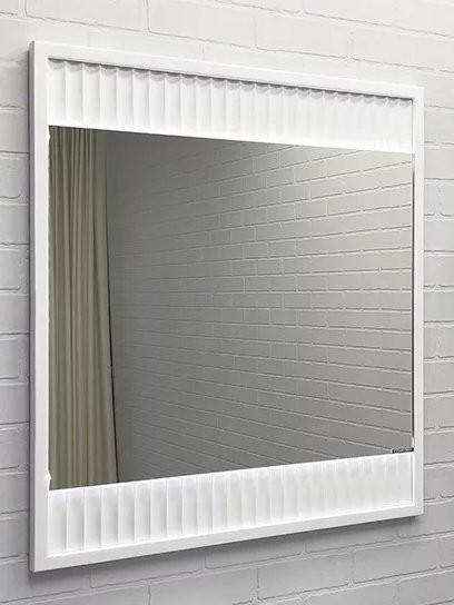 Зеркало Comforty Марсель 75 с подсветкой, матовое белое