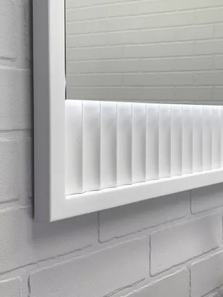 Зеркало Comforty Марсель 75 с подсветкой, матовое белое