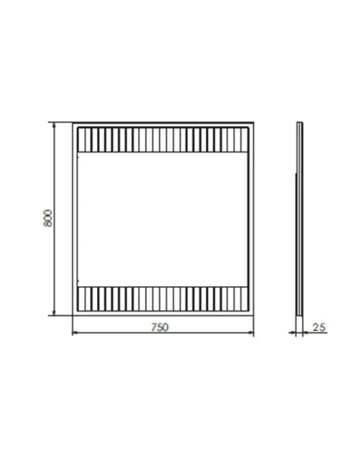 Зеркало Comforty Марсель 75 с подсветкой, матовое белое
