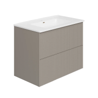 Тумба под раковину La Fenice TERRA Twin Cappuccino бежевая матовая 80 см