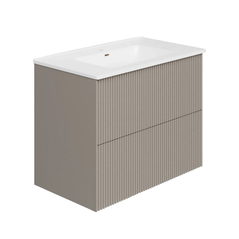 Тумба под раковину La Fenice TERRA Twin Cappuccino бежевая матовая 80 см