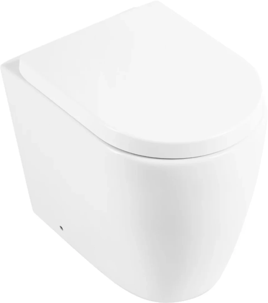 Унитаз приставной напольный BelBagno Marino BB105CBR безободковый, крышка BB865SC с микролифтом
