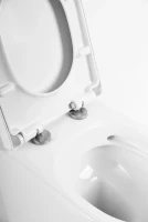 Унитаз приставной напольный BelBagno Marino BB105CBR безободковый, крышка BB865SC с микролифтом