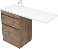 Тумба с раковиной Aquanet Токио 58 L напольная, дуб веллингтон, под стиральную машину