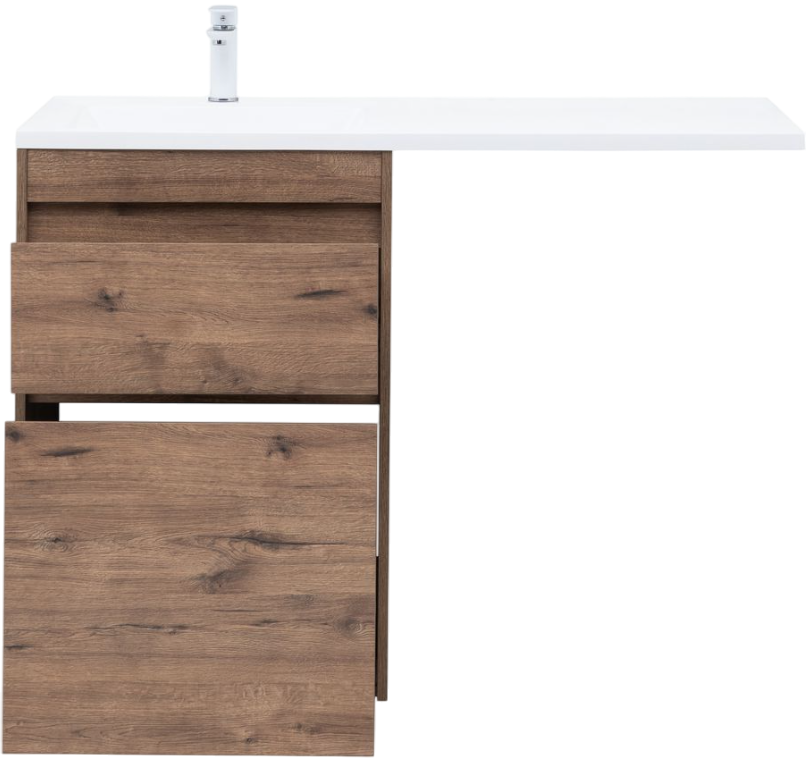 Тумба с раковиной Aquanet Токио 58 L напольная, дуб веллингтон, под стиральную машину