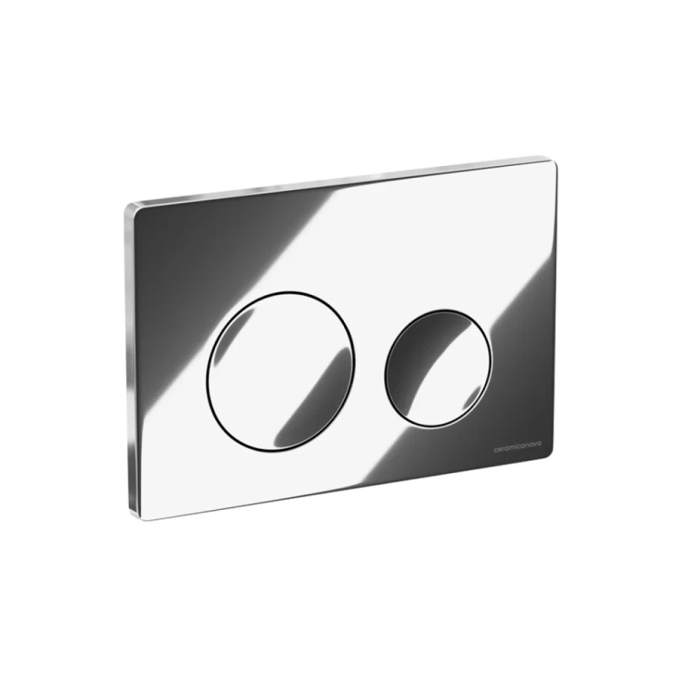 Комплект Ceramicanova Унитаз подвесной New Day CN3005 безободковый, с микролифтом + Инсталляция Balance CN121001CH с кнопкой Circle глянцевый хром