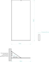 Душевая перегородка Maybahglass MGD-683-1у 119 см, профиль белый, стекло прозрачное