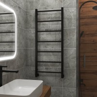 Полотенцесушитель водяной Grota Simple 100x43, RAL9005 черный матовый