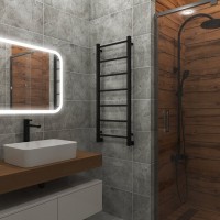 Полотенцесушитель водяной Grota Simple 100x43, RAL9005 черный матовый