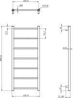 Полотенцесушитель водяной Grota Simple 100x43, RAL9005 черный матовый