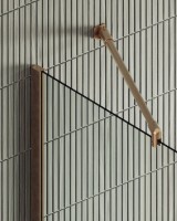 Душевая перегородка Maybahglass MGD-1352-2ш 99 см, профиль бронза, стекло прозрачное