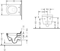 Унитаз подвесной Serel Smart SM25BMSl с функцией биде, с микролифтом