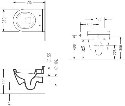 Унитаз подвесной Serel Smart SM25BMSl с функцией биде, с микролифтом