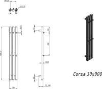 Полотенцесушитель электрический Grota Corsa 13х90