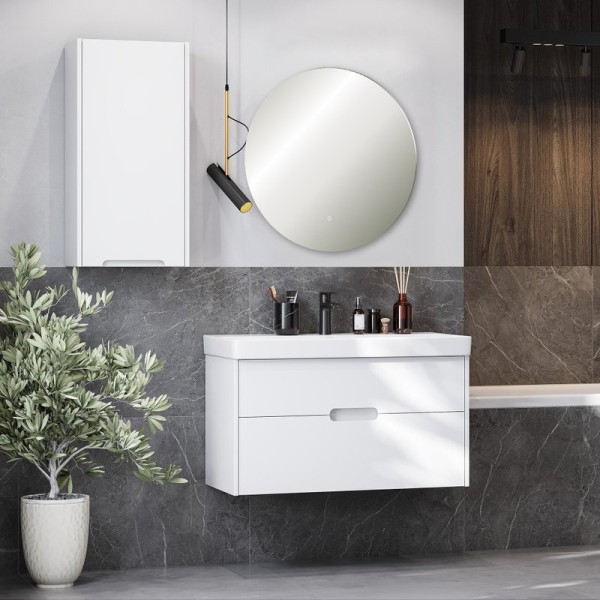Мебель для ванной комнаты AQUATON Оливия 90 белая матовая, зеркало DIWO Воронеж
