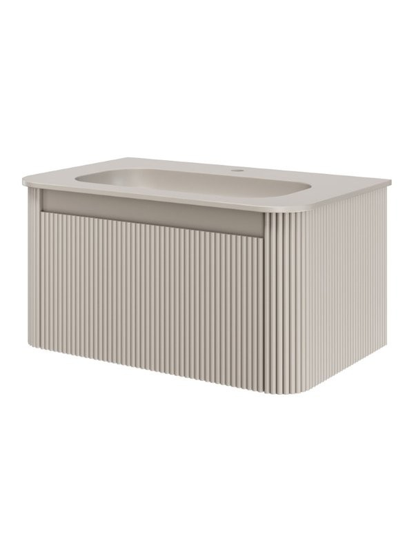 Тумба с раковиной Armadi Art Voi 80 подвесная, рифленая, cashmere