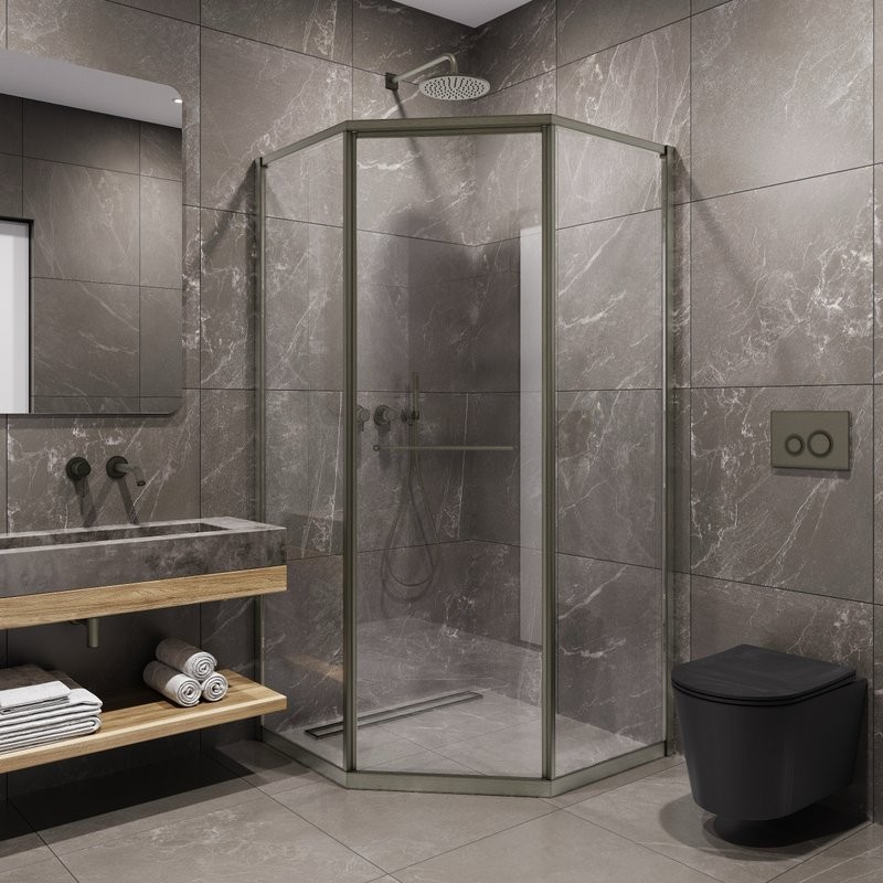 Душевой уголок Timo TTSS-100/13C-8R 100x100 см, профиль никель, стекло прозрачное