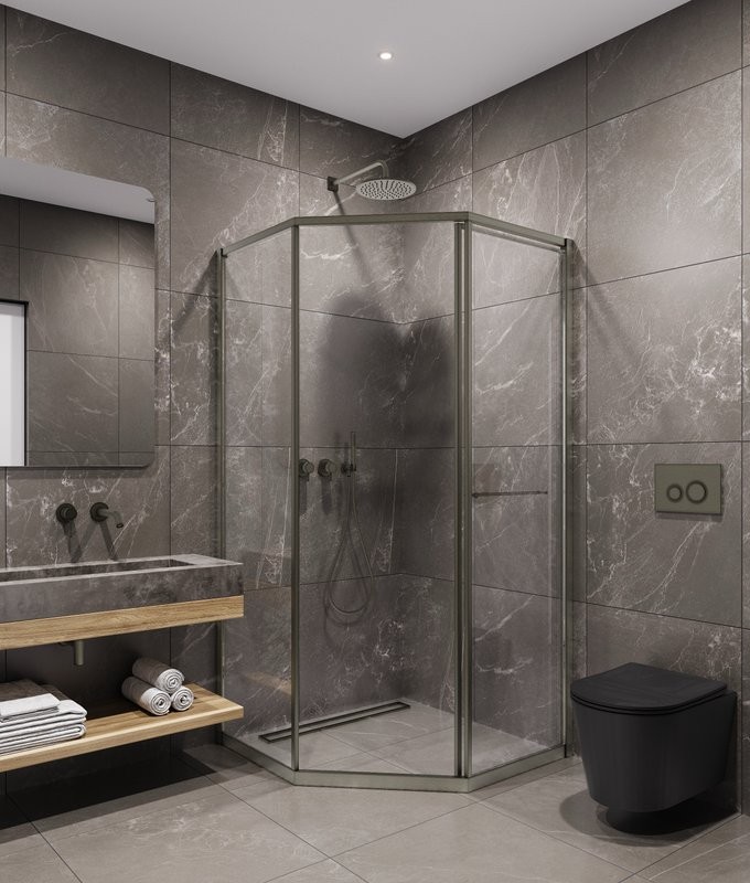 Душевой уголок Timo TTSS-100/13C-8R 100x100 см, профиль никель, стекло прозрачное