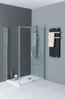 Душевой уголок Aquanet Pleasure Evo AE65-N150-CT 150х90, профиль глянцевый хром, стекло прозрачное