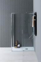 Душевой уголок Aquanet Pleasure Evo AE65-N150-CT 150х90, профиль глянцевый хром, стекло прозрачное