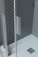 Душевой уголок Aquanet Pleasure Evo AE65-N150-CT 150х90, профиль глянцевый хром, стекло прозрачное