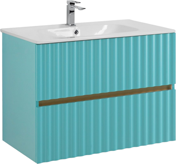 Тумба под раковину Art&Max Elegant 80 подвесная, светло-зеленая матовая