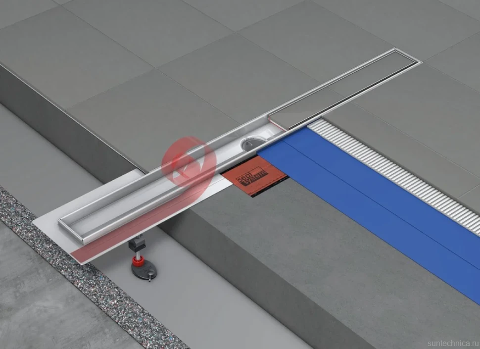 Душевой трап (лоток) TECE Drainline TECEdrainline 90 см под плитку с сифоном