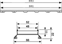 Душевой трап (лоток) TECE Drainline TECEdrainline 90 см под плитку с сифоном