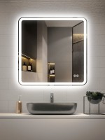 Зеркало Vincea VLM-3VC7007-2 70x70, с подсветкой и антизапотевателем