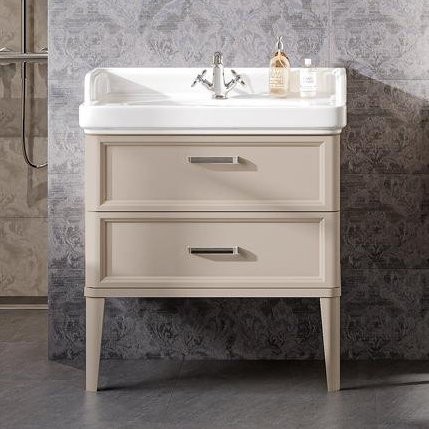 Тумба с раковиной KERAMA MARAZZI Pompei 80 с 2 ящиками, камео бежевая