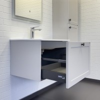 Тумба с раковиной Comforty Ереван 60 подвесная, серый шёлк