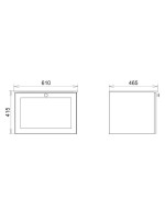 Тумба с раковиной Comforty Ереван 60 подвесная, серый шёлк