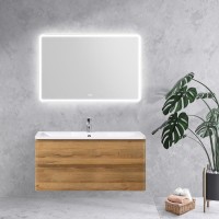 Мебель для ванной комнаты BelBagno Albano 120 подвесная, rovere rustico, белая глянцевая раковина