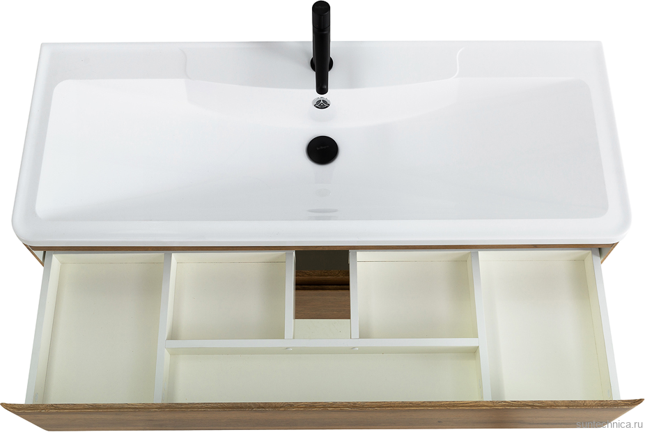 Мебель для ванной комнаты BelBagno Albano 120 подвесная, rovere rustico, белая глянцевая раковина