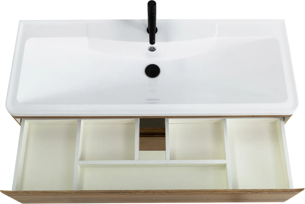 Мебель для ванной комнаты BelBagno Albano 120 подвесная, rovere rustico, белая глянцевая раковина