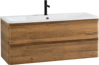 Мебель для ванной комнаты BelBagno Albano 120 подвесная, rovere rustico, белая глянцевая раковина