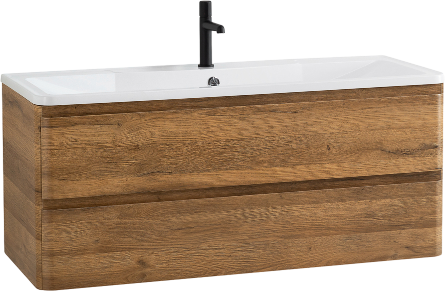 Мебель для ванной комнаты BelBagno Albano 120 подвесная, rovere rustico, белая глянцевая раковина