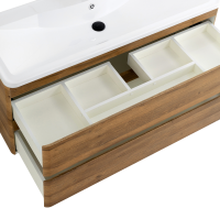 Мебель для ванной комнаты BelBagno Albano 120 подвесная, rovere rustico, белая глянцевая раковина