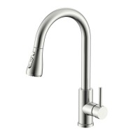 Смеситель для кухни с выдвижным изливом Splenka S203.49.05, сатин