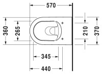 Унитаз подвесной Duravit ME by Starck 25280900001 с микролифтом